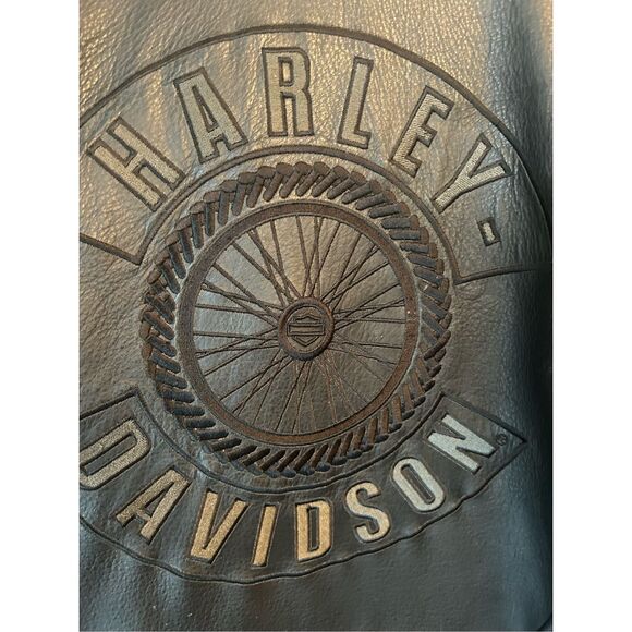 Harley Davidson women’s black leather jacket size xl 100% leather - Picture 8 of 8